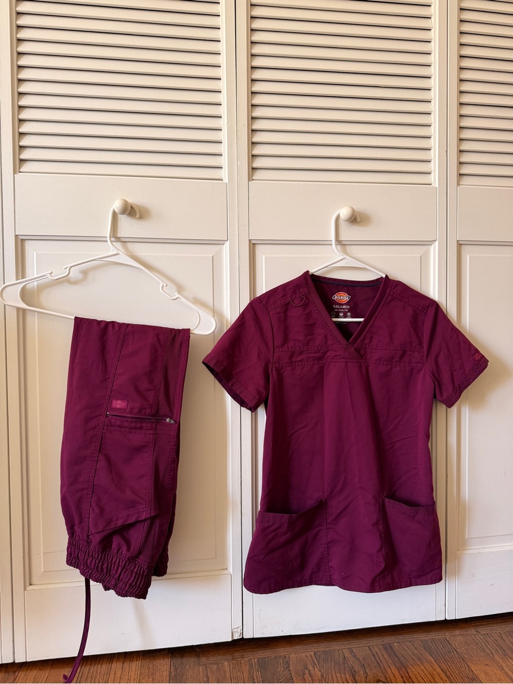 Dickies Scrub Set in Burgundy